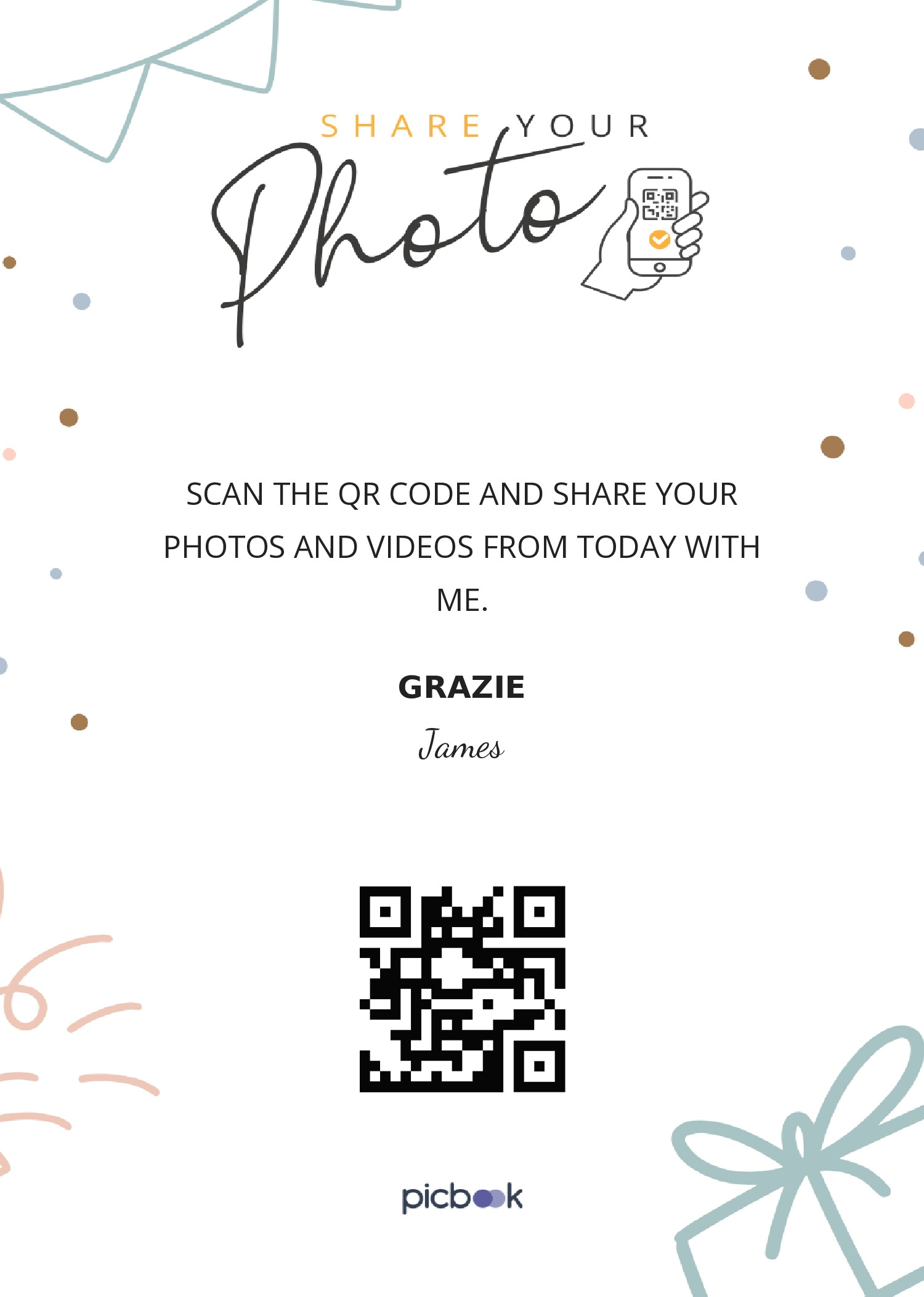 QR Code Frame 5x7