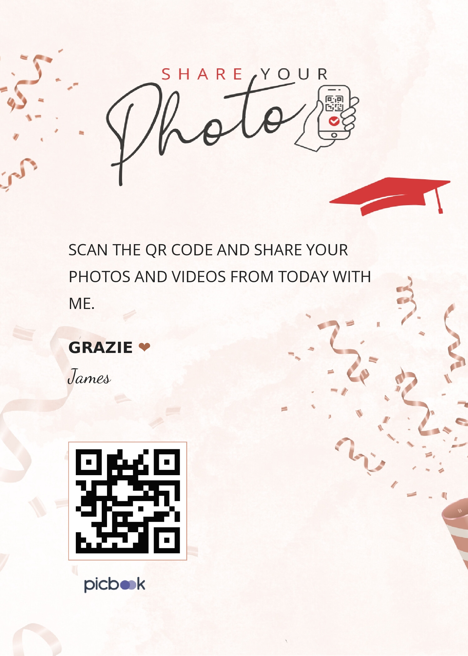 QR Code Frame 5x7