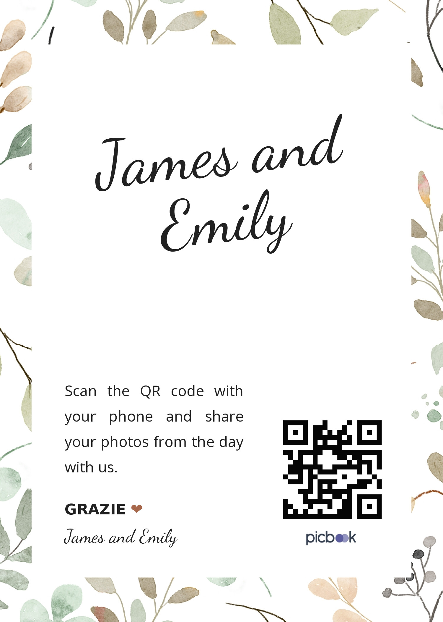 QR Code Frame 5x7
